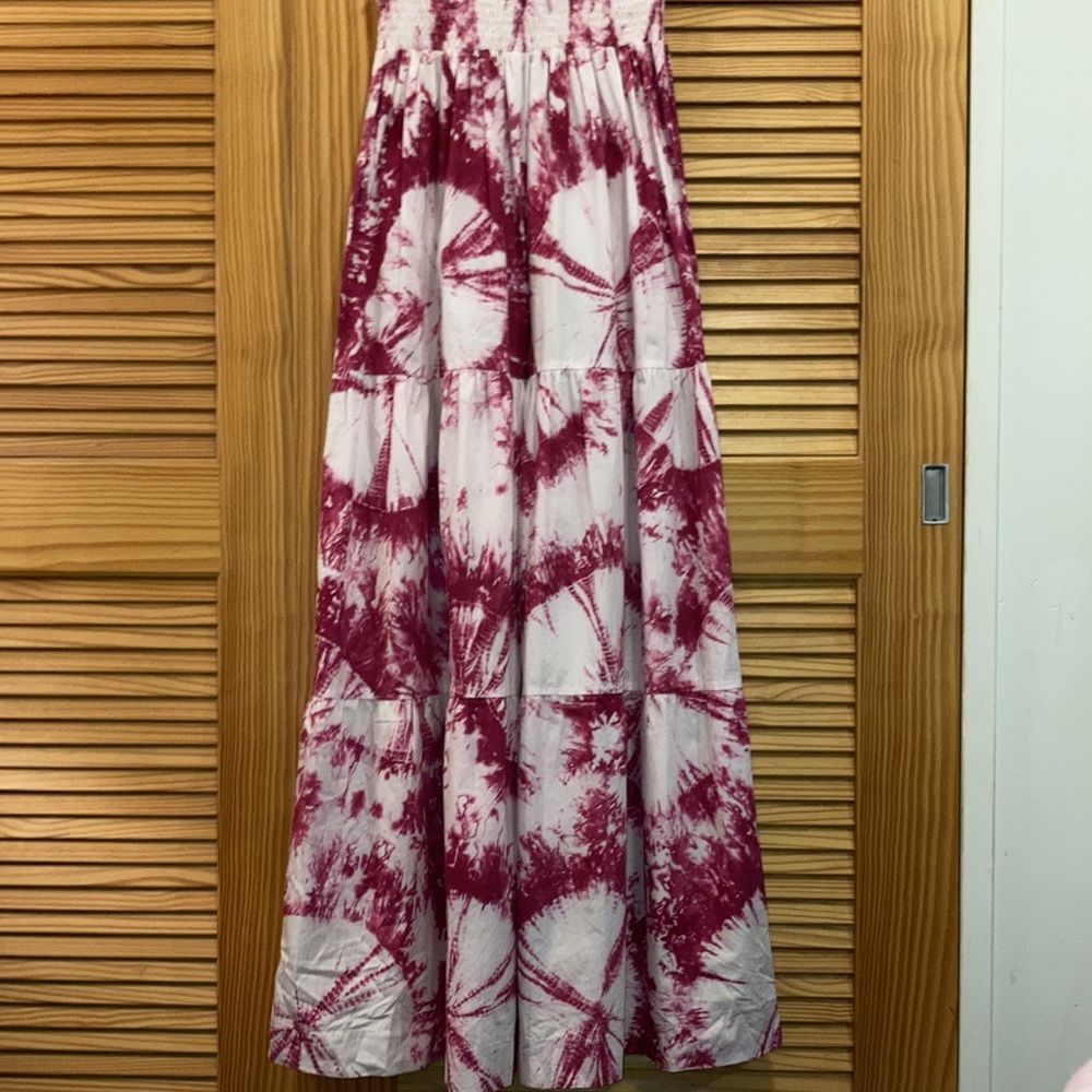 SWF Tie Dye Smocked High Neck Maxi Dress Small NWT - Picture 10 of 13